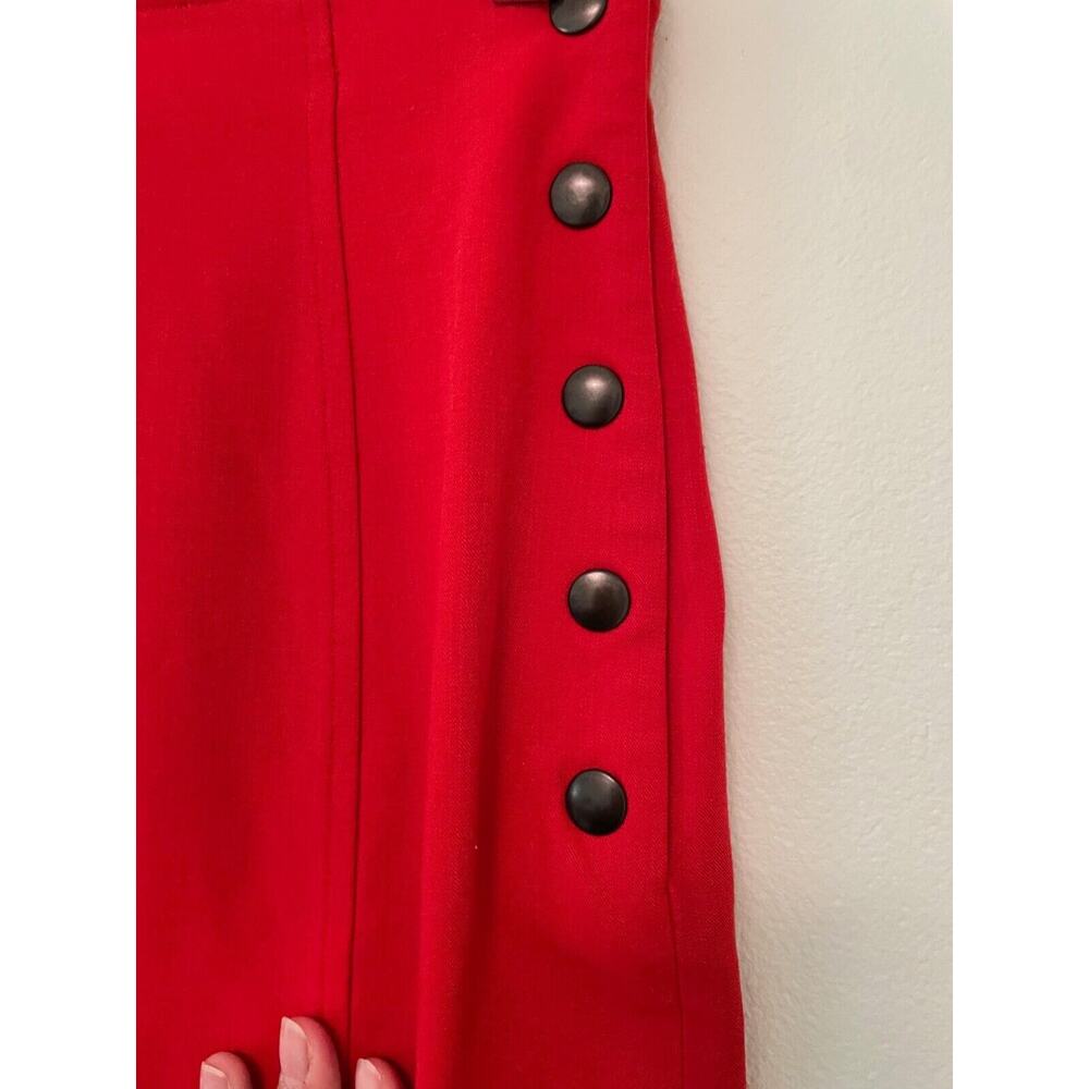 Kenzo Red Button-Detail Skirt - Picture 2 of 8